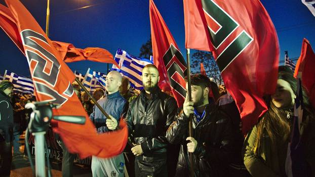 Golden Dawn members in Athens, March 2015