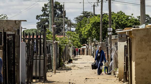 A street in Soweto township, Johannesburg.