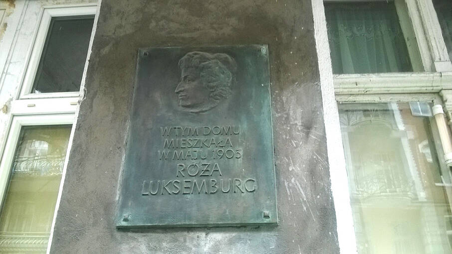Gedenktafel für Rosa Luxemburg in Poznań