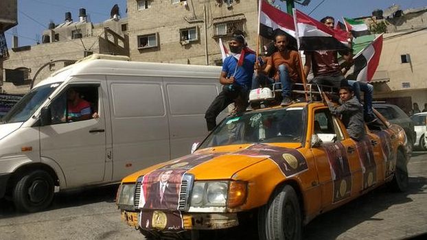Ägyptens Präsident al Sisi wird in Gaza gefeiert.