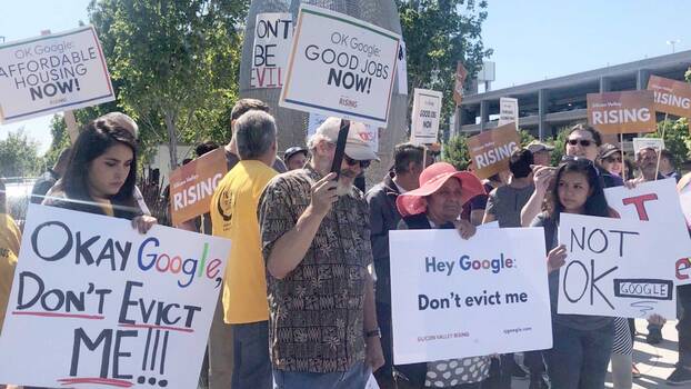 Angestellte von Google protestieren gegen ihre Arbeitsbedingungen