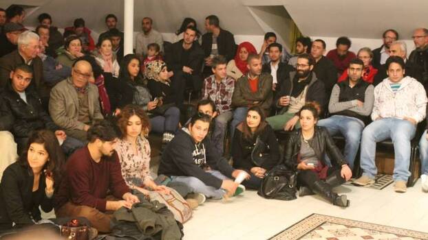 Großer Andrang bei der Premiere der neuen Filme im Khalil Sakakini Cultural Center in Ramallah am 12. Februar 2014.