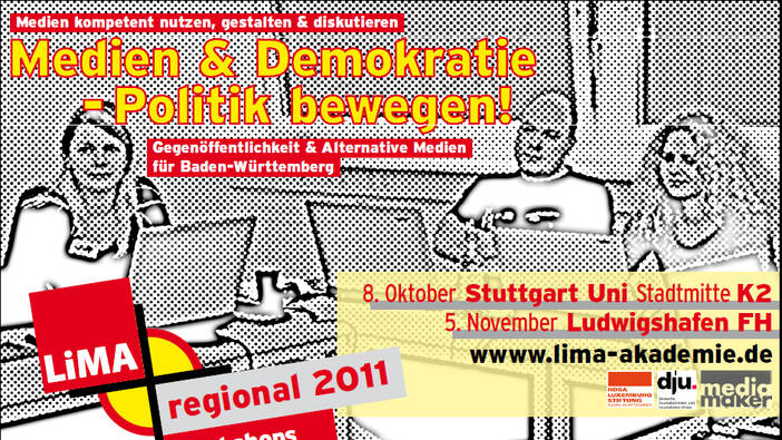 Linke Medienakademie. Regional | 7./8.10. Stuttgart, 5.11. Ludwigshafen