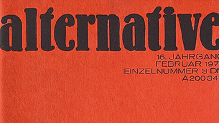 Neuffer: Die Zeitschrift «alternative», 1958-1982; Göttingen 2021