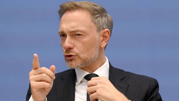 German Federal Minister of Finance Christian Lindner at a press conference in Berlin, 5 July 2023.