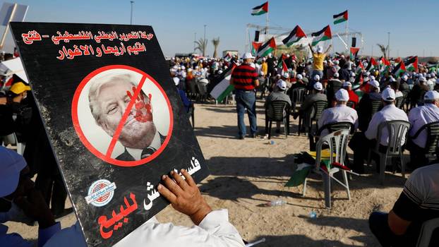 Jericho, 22. Juni 2020: Kundgebung der Palästinensischen Autonomiebehörde gegen die Annexionspläne der israelischen Regierung. 