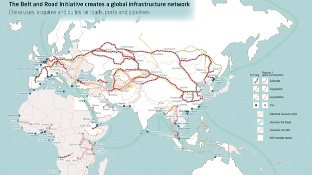 Global infrastructure network of the Belt and Road Initiative