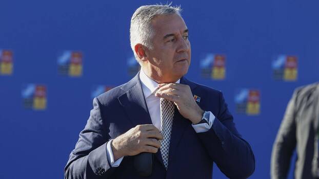 Der damlas noch amtierende Präsident von Montenegro, Milo Đukanović beim NATO-Gipfel in Madrid im Juni 2022.