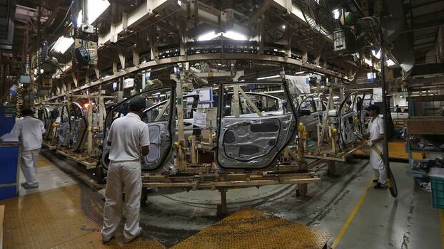 Honda-Werk in Greater Noida am Stadtrand von Neu-Delhi, 21. Juli 2014.