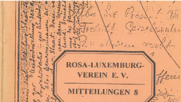 Mitteilungen Rosa-Luxemburg-Verein Heft 08