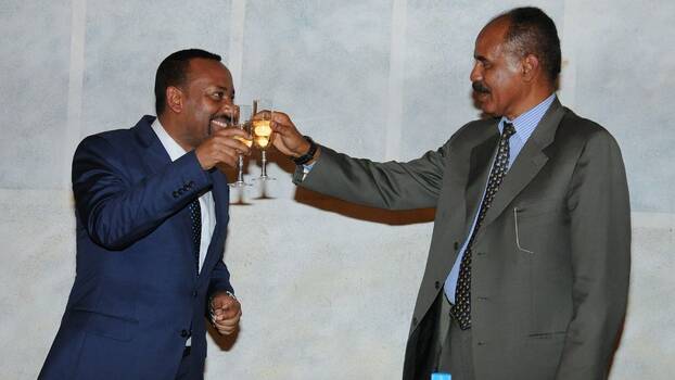 Äthiopiens Premierminister Abiy Ahmed und Präsident von Eritrea Isaias Afwerki