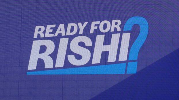 "Ready for Rishi?" - Plakatwand in London, 24.10.2022