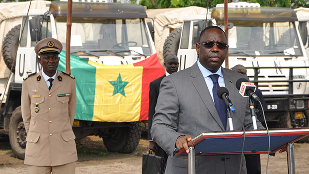 Flag of Senegal and Senegalese motto - Presidency of Senegal