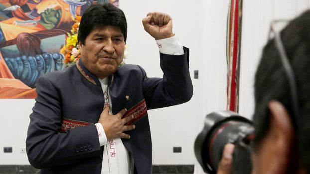 Evo Morales in La Paz, Bolivien, 24.10.2019