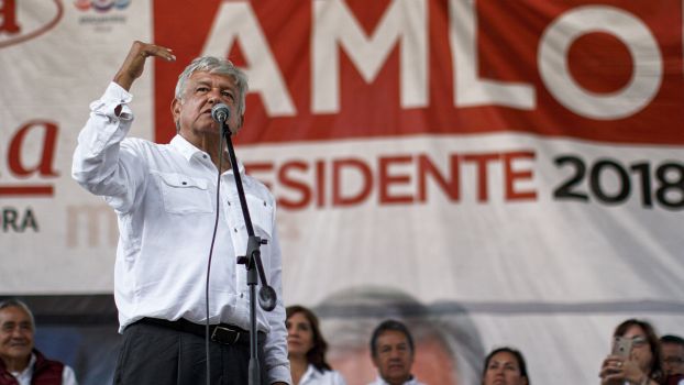 Andrés Manuel López Obrador aka AMLO im mexikanischen Wahlkampf (17.Juni 2018)