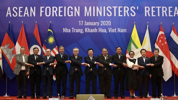 Gruppenbild der Außenminister der ASEAN-Staaten (Verband Südostasiatischer Nationen) in Nha Trang, Vietnam, 17. Januar 2020