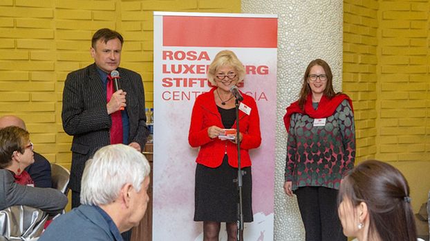 Dagmar Enkelmann eröffnet das vierte Asienbüro der Rosa-Luxemburg-Stiftung in Almaty/Kasachstan