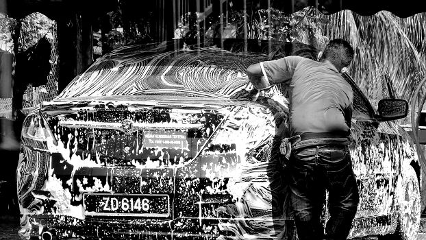 Car wash art in Kuala Lumpur .....