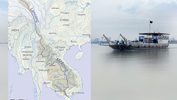 Countries bordering the Mekong river basin