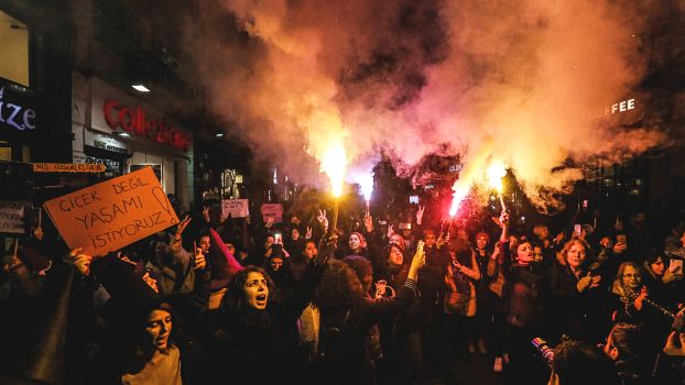 Feministischer «Nachtmarsch» in Istanbul, 8. März 2018