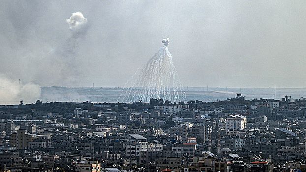 Gaza-Stadt, 11.10.2023: Mutmaßlicher Einsatz von Phosphorbomben durch das israelische Militär