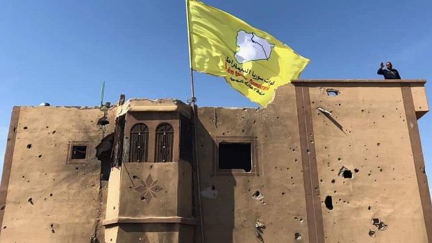 SDF-Fahne weht über Baghouz