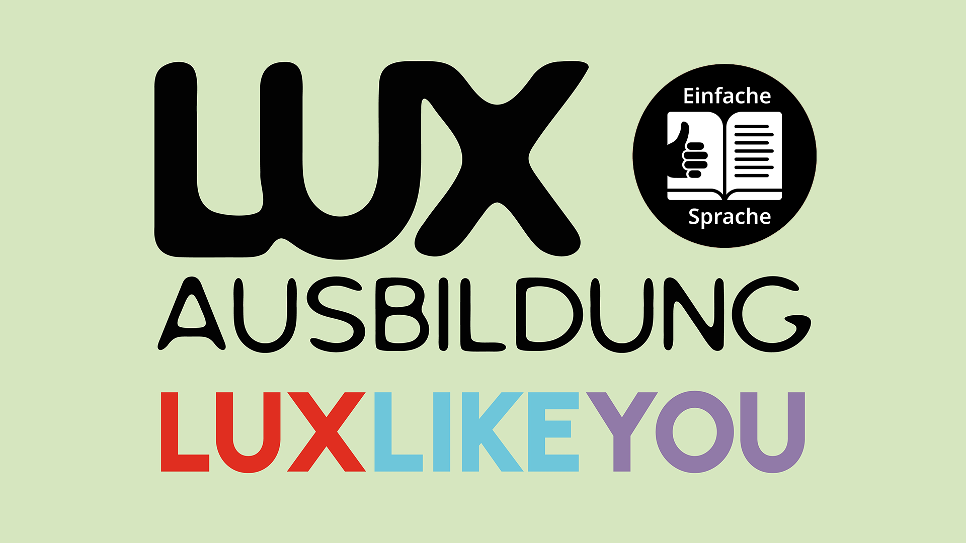 Logo für das neue Stipendienprogramm der Rosa-Luxemburg-Stiftung für die berufliche Bildung in Einfacher Sprache