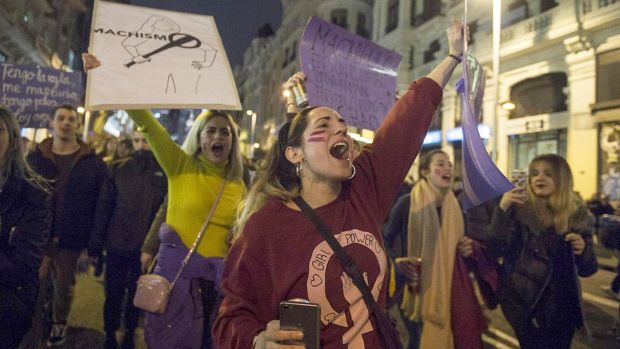 Feminist strike in Madrid, March 8 2018